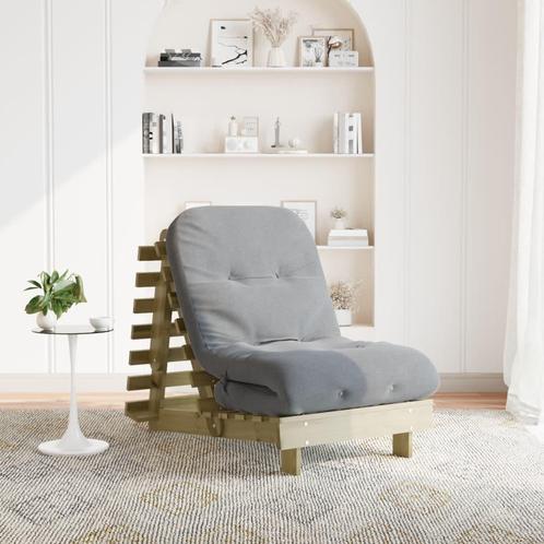 vidaXL Futon slaapbank met matras 70x206x11 cm geïmpregneerd, Huis en Inrichting, Slaapkamer | Slaapbanken, Bruin, Nieuw, Verzenden