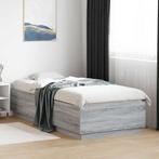 vidaXL Bedframe bewerkt hout grijs sonoma eikenkleurig, 100 cm, Eenpersoons, Verzenden, Nieuw