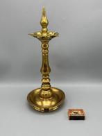 Olielamp - Messing - Travancore olielamp, Antiek en Kunst