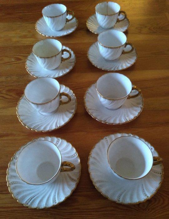 Sarreguemines - Kop en schotel (8) - Porselein, Antiek en Kunst, Antiek | Glas en Kristal