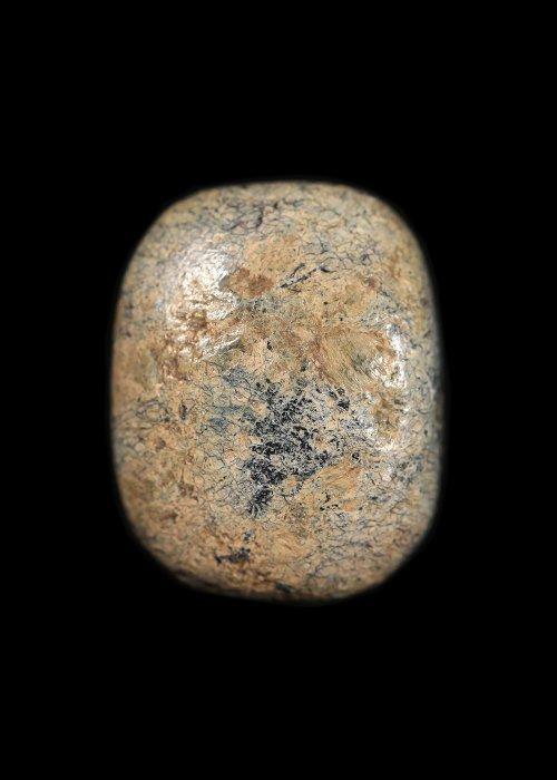 West-Aziatisch Black Serpentine Scaraboid stempel met, Antiek en Kunst, Antiek | Overige Antiek