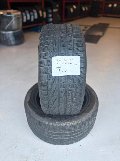 265/45/18 PIRELLI SOTTOZERO 6MM 2 STUKS 130,- (2015), Auto-onderdelen, Banden en Velgen, 18 inch, BOVAG lid, Stiba lid, Erkend duurzaam