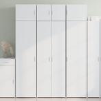vidaXL buffetkast 70x42,5x185 cm bewerkt hout wit, Minder dan 50 cm, Verzenden, Nieuw, Minder dan 100 cm