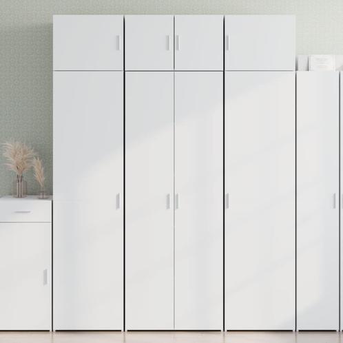 vidaXL buffetkast 70x42,5x185 cm bewerkt hout wit, Huis en Inrichting, Kasten | Buffetkasten, 50 tot 75 cm, Nieuw, Overige houtsoorten