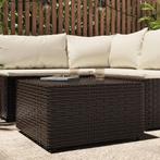 vidaXL Salontafel tuin vierkant 50x50x30 cm poly rattan, Verzenden, Nieuw