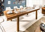Massief houten eettafel PURE 160-240cm natuurlijke Sheesham, Nieuw, Ophalen of Verzenden