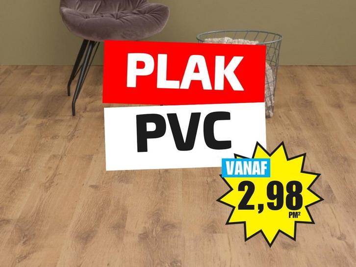 UITVERKOOP | Plak-PVC middenbruin houtlook v.a. €2,98, Huis en Inrichting, Stoffering | Vloerbedekking, Nieuw, Ophalen of Verzenden