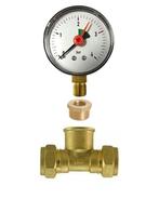 CV drukmeter met  t-stuk 15 x 1/2 x 15, Ophalen of Verzenden, Nieuw, Cv-ketel of Combi-ketel, Hoog rendement (Hr)