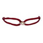 Vintage satijnen armband met tricolour gouden schakel 14 kt, Ophalen of Verzenden, Nieuw