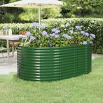 vidaXL Plantenbak 175x100x68 cm gepoedercoat staal groen, Tuin en Terras, Bloempotten, Verzenden, Nieuw