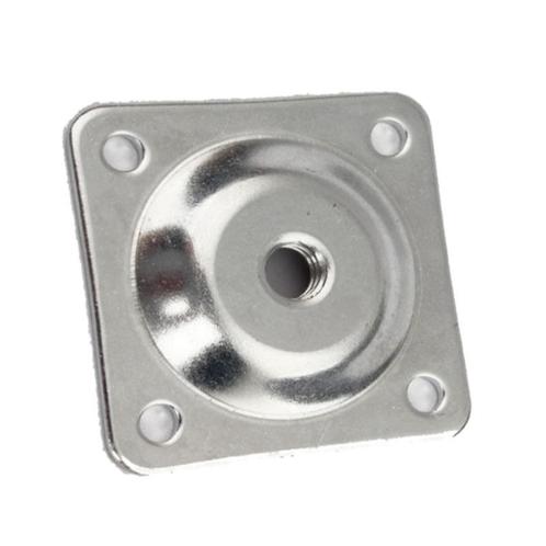 Bevestigingsplaat recht retro kegel meubelpoten 47x47mm met, Huis en Inrichting, Tafelonderdelen, Nieuw, Metaal, Ophalen of Verzenden