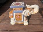 Beeld, Porte plante céramique éléphant XL - 45 cm - Keramiek