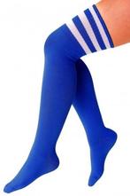 Cheerleader Sokken Kobaltblauw/wit, Kleding | Dames, Ophalen of Verzenden, Nieuw
