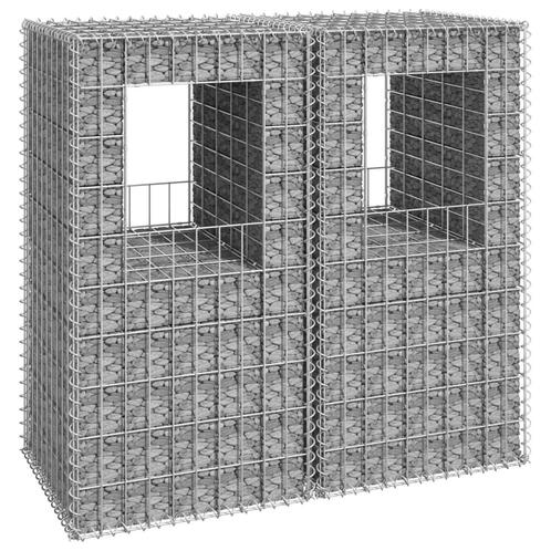 vidaXL Schanskorf palen 2 st 50x50x100 cm ijzer, Tuin en Terras, Palen, Balken en Planken, Nieuw, Verzenden
