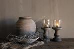 Stenen ribbel kruik Reuben grey/brown 29 cm, Huis en Inrichting, Woonaccessoires | Vazen, Ophalen of Verzenden, Nieuw