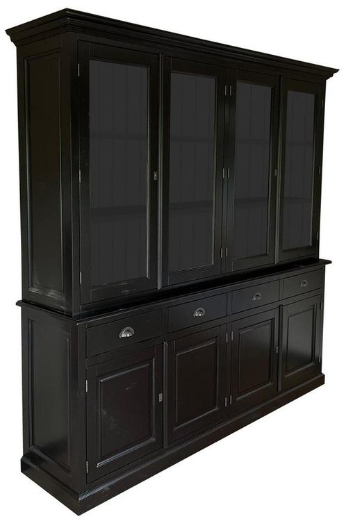 Buffetkast Dronten zwart - zwart 200cm, Huis en Inrichting, Kasten | Buffetkasten, Ophalen of Verzenden