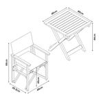 Bistroset Capistrello 3-delig tuintafel met 2 tuinstoelen ho, Verzenden, Nieuw