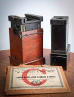 Agrandisseur Mackenstein + lampe de labo j.Decoudun + papier, Nieuw