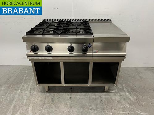RVS Fagor 4 pits fornuis met werkunit 105 cm GAS Horeca, Zakelijke goederen, Horeca | Keukenapparatuur, Gebruikt, Ophalen of Verzenden