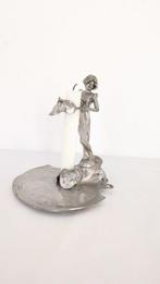 Kaarsenstandaard met oor - Zinklegering, Antiek en Kunst