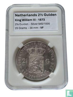 Nederland 2½ gulden 1873 (munten), Postzegels en Munten, Munten | Nederland, Losse munt, Zilver, Verzenden
