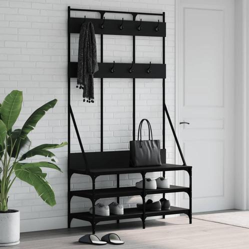 vidaXL Kledingrek met schoenenrek 100x40x184 cm zwart, Kleding | Dames, Kledingrekken, Nieuw, Verzenden