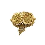 Antiek gouden oud Hollandse broche van een mutsenbel, Sieraden, Tassen en Uiterlijk, Broches, Ophalen of Verzenden, Gebruikt, Overige kleuren