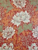 William Morris-stof geïnspireerd op Chrysanthemum (1877) -