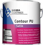 Sigma S2U / Contour PU Satin - 2,5 liter - WIT, Doe-het-zelf en Verbouw, Verf, Beits en Lak, Verzenden, Nieuw