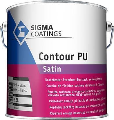 Sigma S2U / Contour PU Satin - 2,5 liter - WIT, Doe-het-zelf en Verbouw, Verf, Beits en Lak, Nieuw, Verzenden