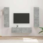 vidaXL Tv-meubelset 6 pcs Beton Grijs Bewerkt hout, Minder dan 50 cm, Verzenden, Nieuw, Minder dan 100 cm