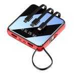 Universele 10.000mAh Mini Powerbank - 4 Types Oplaadkabel -, Verzenden, Nieuw, Caseier