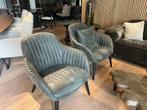 Set van 2 Fauteuils – Africa Leder – Showroommodel NU €999,-, Luxe afrika leder, Ophalen of Verzenden, Zo goed als nieuw, 75 tot 100 cm