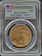 Gouden American Eagle 1 oz 2021 Type-I PCGS MS70, Postzegels en Munten, Munten | Amerika, Verzenden, Midden-Amerika, Losse munt