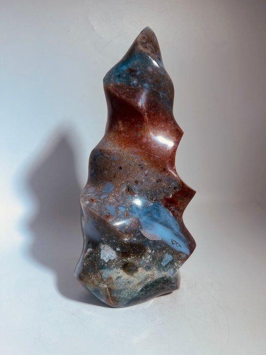 Ocean Jasper Vuur Toren – Diepe aardetinten met blauwe, Verzamelen, Mineralen en Fossielen