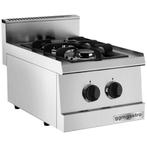 GGM Gastro | Gasfornuis - 6 kW - 2-pits | GHK4632 | GHK4632, Verzenden