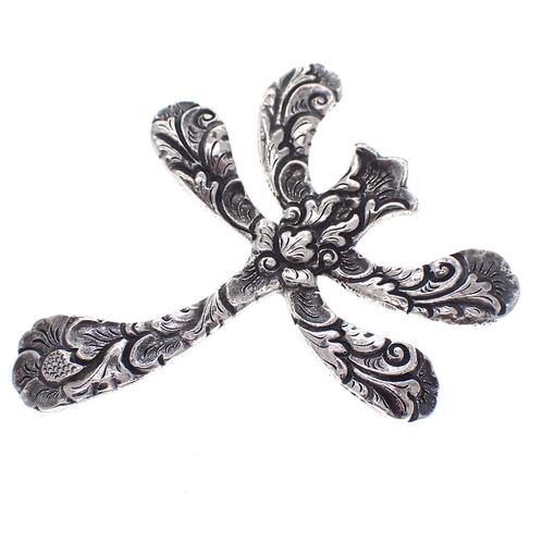 Zilveren grote broche van libelle | Djokja (Yogyakarta), Sieraden, Tassen en Uiterlijk, Broches, Overige kleuren, Gebruikt, Zilver