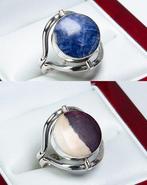 Zonder minimumprijs - Ring - 950 zilver - Agaat - Sodaliet -, Nieuw