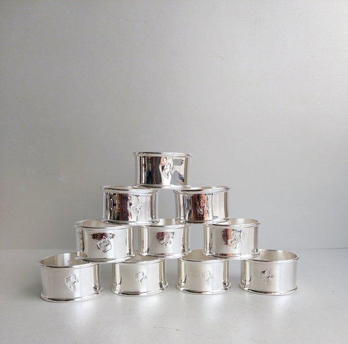 Zilverstad Schoonhoven - Servetring (10) - Verzilverd -, Antiek en Kunst, Curiosa en Brocante