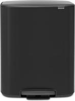 Brabantia Bo Prullenbak - 60 l - Matt Black - Incl. 2x, Verzenden, Zo goed als nieuw