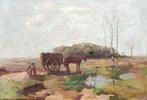 Evert Jan Ligtelijn (1893-1975) - Landschap met paard en kar, Antiek en Kunst, Kunst | Schilderijen | Klassiek