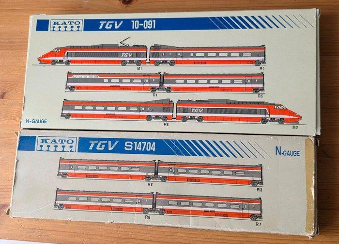 Kato N - S14701 + S14704 - Treinstel (2) - Complete TGV, Hobby en Vrije tijd, Modeltreinen | N-Spoor