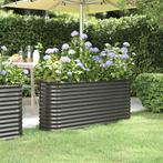 vidaXL Plantenbak 152x40x68 cm gepoedercoat staal, Tuin en Terras, 100 cm of meer, Verzenden, Nieuw, Metaal