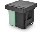Brabantia Sort & Go Inbouw Prullenbak - 10 + 10 + 20 liter -, Huis en Inrichting, Verzenden, Zo goed als nieuw