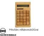 Houten Rekenmachine / Calculator op Zonne-Energie, Verzenden, Nieuw in verpakking