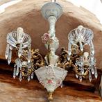 Kroonluchter - Geëmailleerd porselein en kristal, basis in