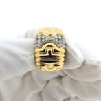 18 Krt. Gouden oorbellen met diamant 1,32 ct. | BVLGARI, Gebruikt, Overige kleuren, Ophalen of Verzenden, Met edelsteen