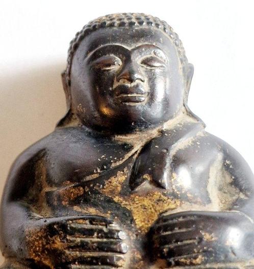 Oude Siamees Gemengd Metaal Zittende gelukkige Po Taj, Antiek en Kunst, Antiek | Overige Antiek