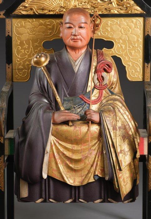 Grote zittende figuur die Sôtô-sect Zen-meester, Antiek en Kunst, Antiek | Overige Antiek