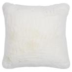 kussen teddy glad gebroken wit 45x45cm, Verzenden, Nieuw